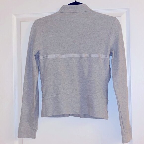 ARMANI Exchange Logo Jacket with Pockets Light Gray Size M - Picture 2 of 7